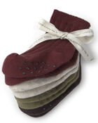 B&eacute;b&eacute; - Emballage 4 paires de socquettes antid&eacute;rapantes faites avec du coton biologique, image 2 sur 2 diapositives