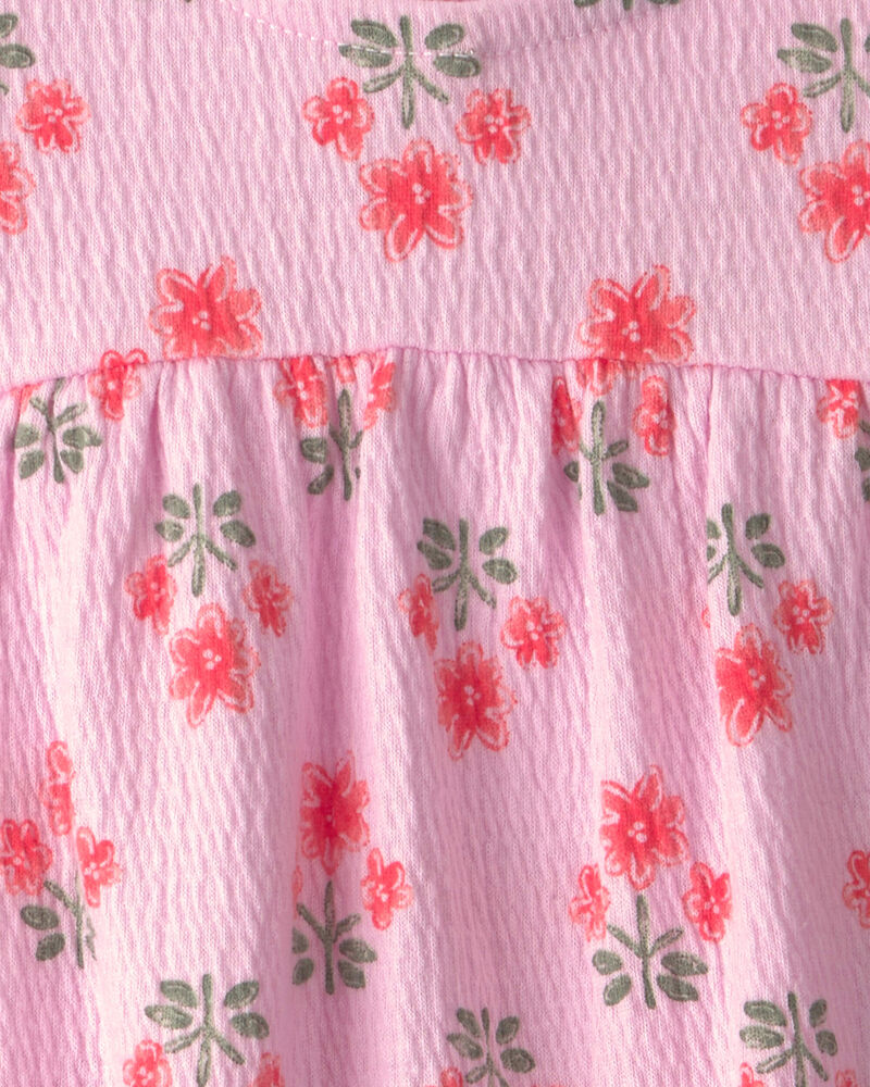 B&eacute;b&eacute; fille - Barboteuse &agrave; motif floral - Rose, image 3 sur 3 diapositives