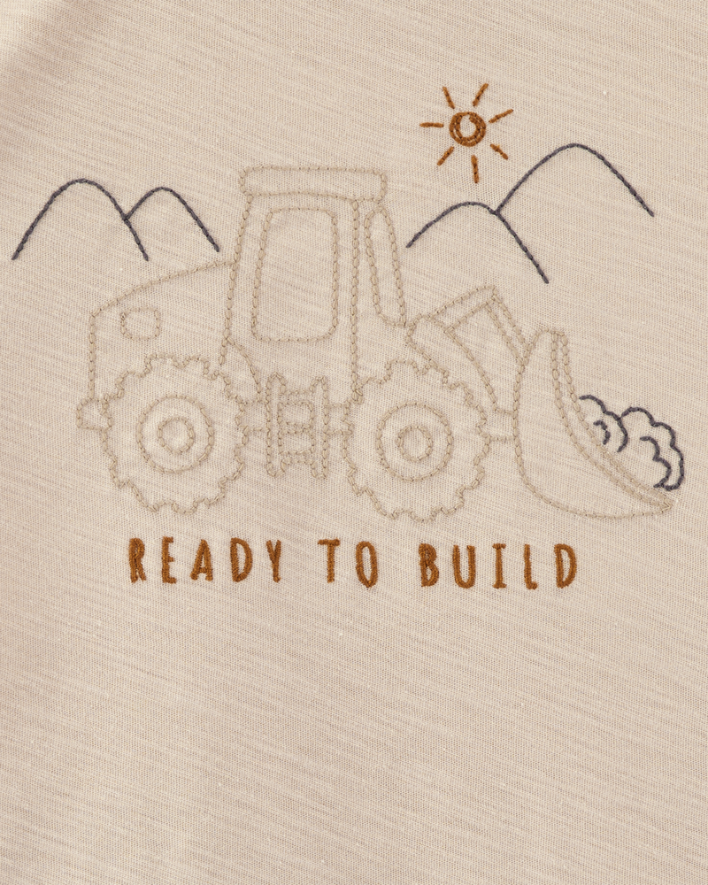 Toddler 2-Piece Construction Short Set - Tan/Grey, image 4 of 5 slides