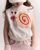 Tout-petit fille - D&eacute;bardeur &agrave; taille &eacute;lastique, escargot - Cr&egrave;me, image 1 sur 6 diapositives