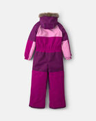 Girls 1 Piece Snowsuit- Purple, image 2 of 8 slides