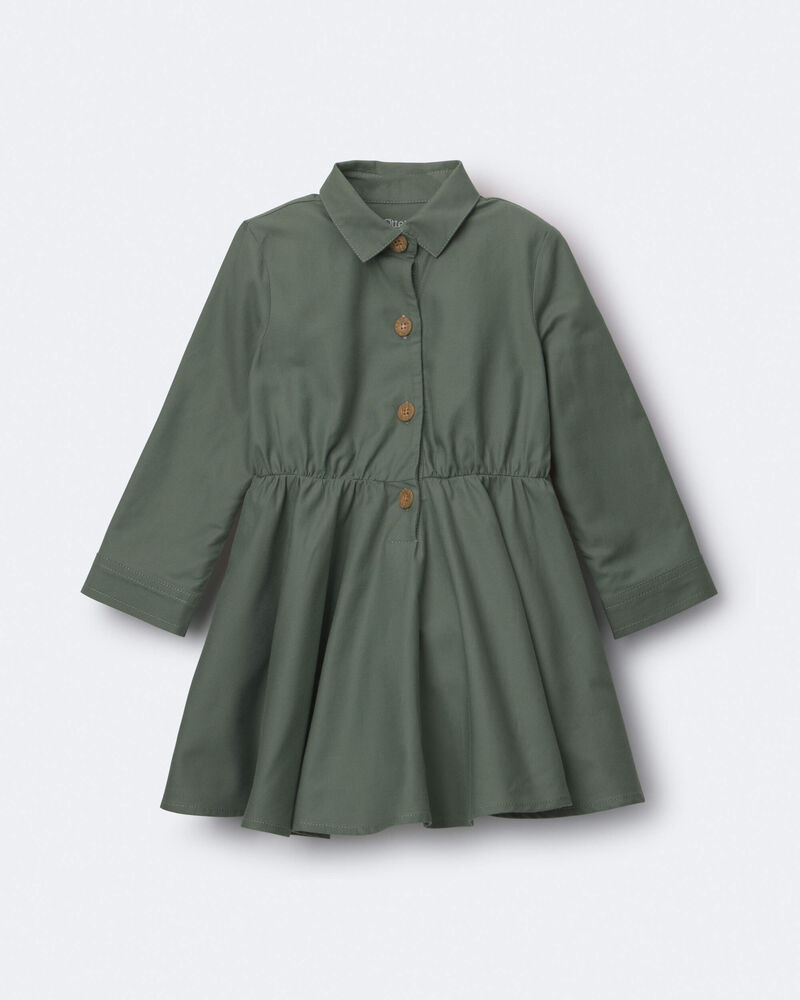 Toddler Girl Avenue Twirl&trade; Dress - Olive, image 1 of 2 slides