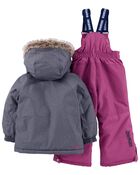 Toddler 2-Piece Snowsuit With Bonus Hat And Neck Warmer, image 2 of 13 slides