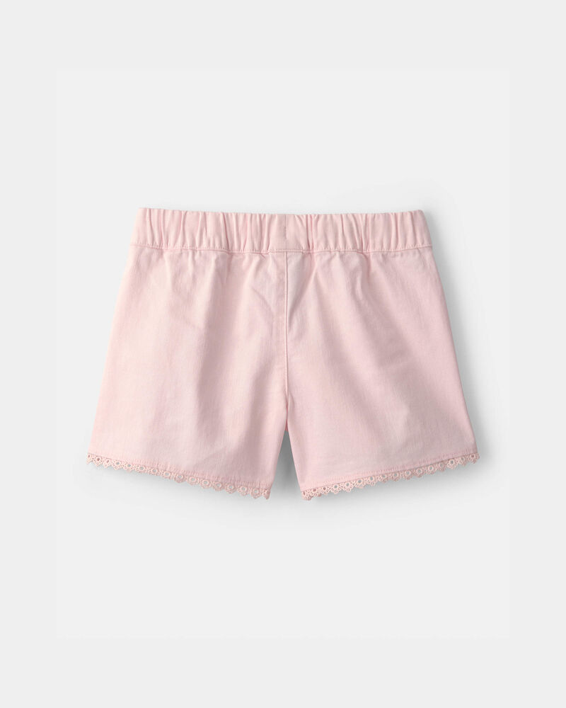 Filles - Short &agrave; ourlet dentel&eacute; - Rose, image 2 sur 3 diapositives