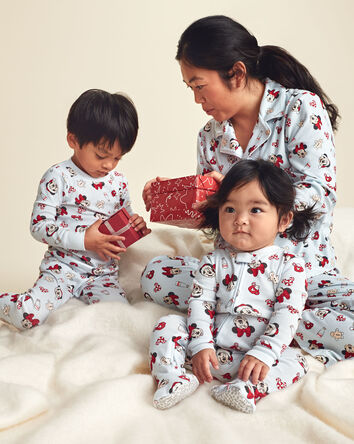Tout-petit - Pyjama ajust&eacute; 2 pi&egrave;ces en 100 % coton &agrave; motif Disney Mickey Mouse de No&euml;l - Bleu, 