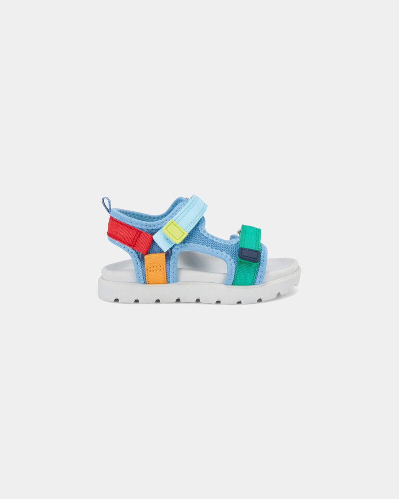 Toddler Boy Colour Block Sandals - Blue/White, image 2 of 6 slides