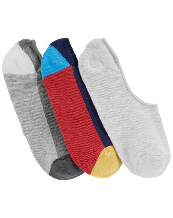 3-Pack Colourblock No-Show Socks, 
