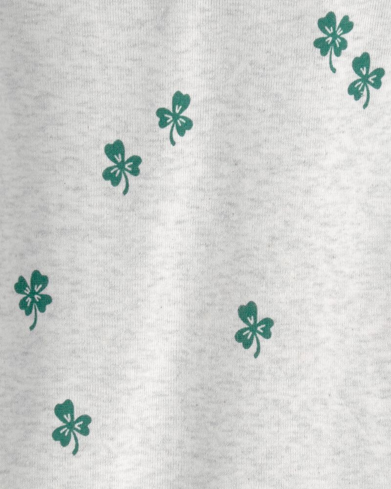 B&eacute;b&eacute; - Pyjama en coton biologique, tr&egrave;fles porte-bonheur, image 3 sur 3 diapositives