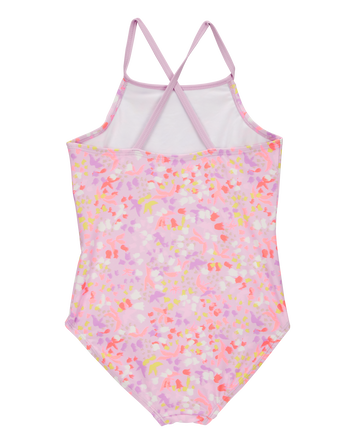 Kid 2-Piece Printed 1-Piece Swimsuit & Short Set, 