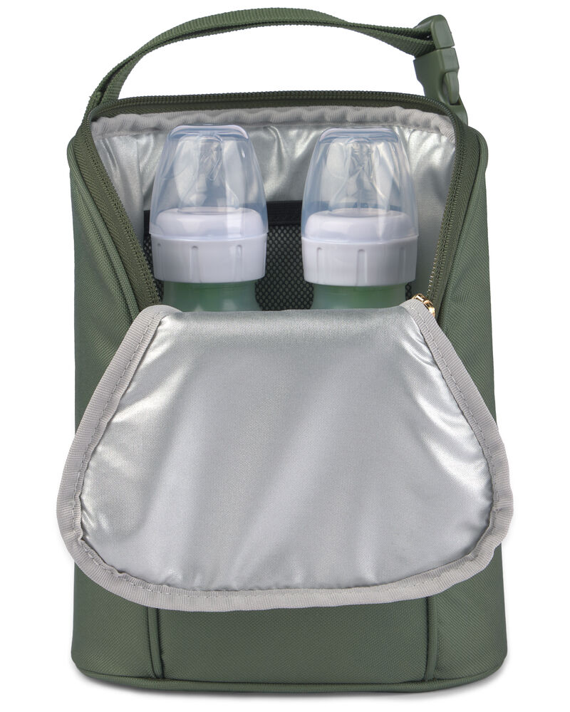 Grab & Go Double Bottle Bag - Sage, image 2 of 4 slides