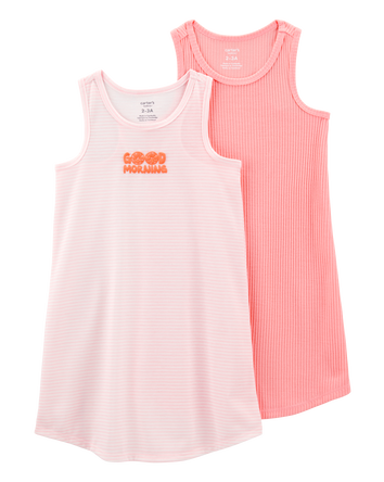 Kid 2-Pack Striped Nightgowns, 