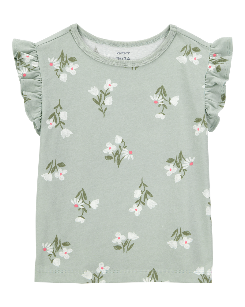 Toddler Floral Short-Sleeve Fashion Top - Floral, image 1 of 3 slides