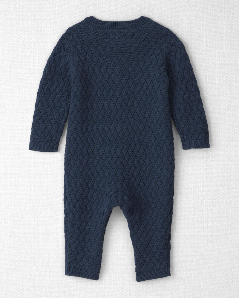 Baby Organic Cotton Sweater Knit Jumpsuit, image 2 of 5 slides