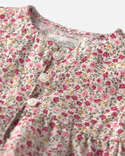 B&eacute;b&eacute; fille - Robe en coton biologique armur&eacute; &agrave; imprim&eacute; floral printanier, image 4 sur 5 diapositives