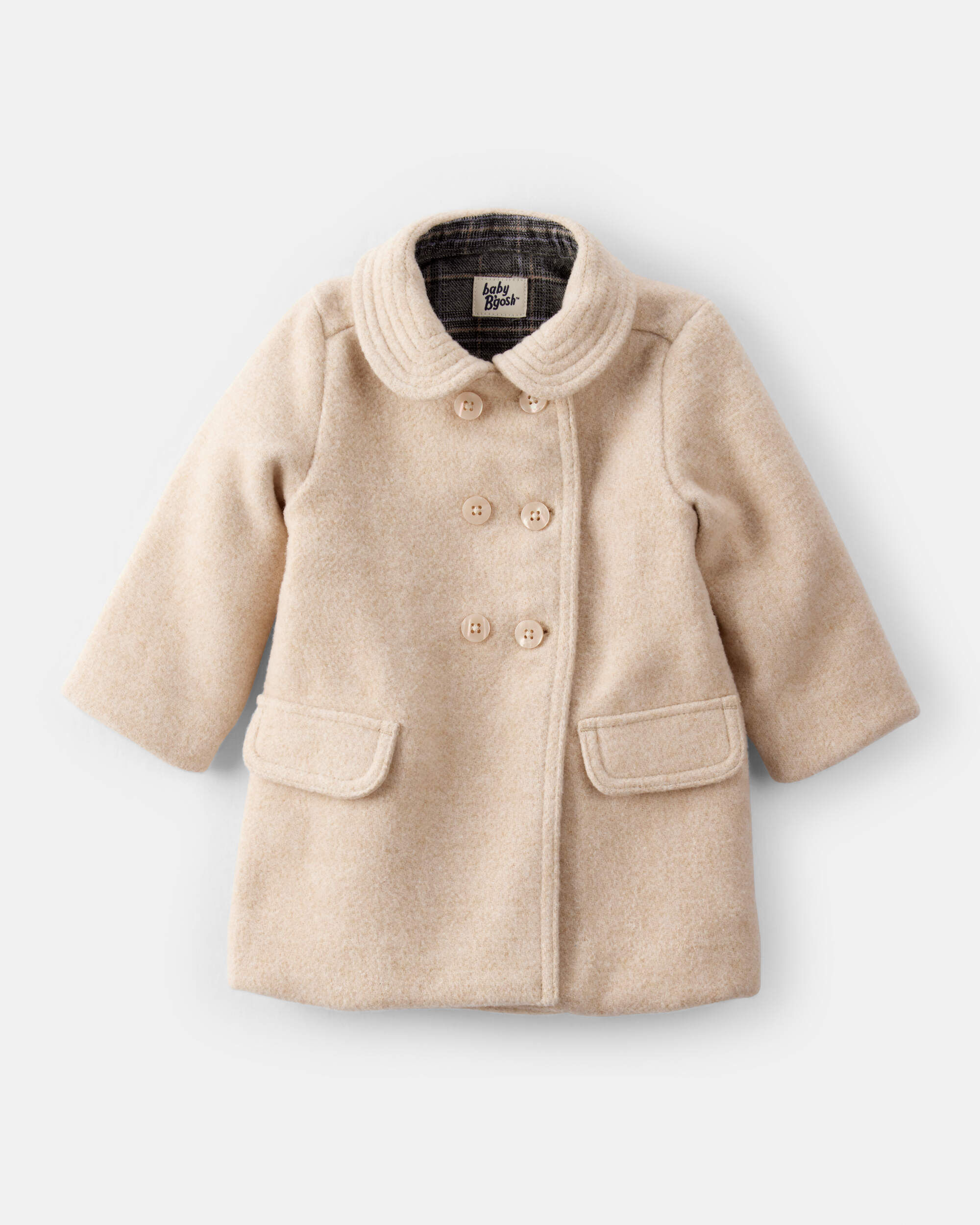 Baby Girl Long-Sleeve Fashion Peacoat - Brown | Carter's Oshkosh