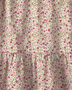 Filles - Robe en coton biologique armur&eacute; &agrave; imprim&eacute; floral printanier, image 4 sur 4 diapositives