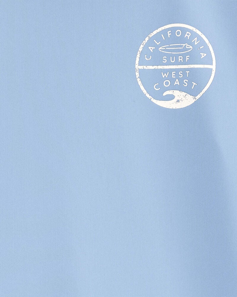 Kid Surfboard Long Sleeve Rashguard - Blue, image 3 of 5 slides