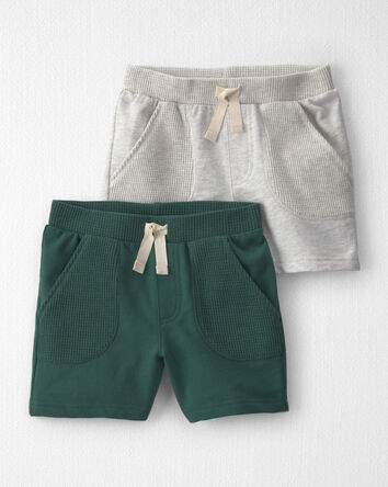 Toddler 2-Pack French Terry Shorts Made with Organic Cotton, 
