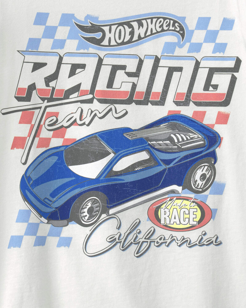 Gar&ccedil;ons - T-shirt &agrave; imprim&eacute; Hot Wheels&trade; - Blanc, image 2 sur 2 diapositives