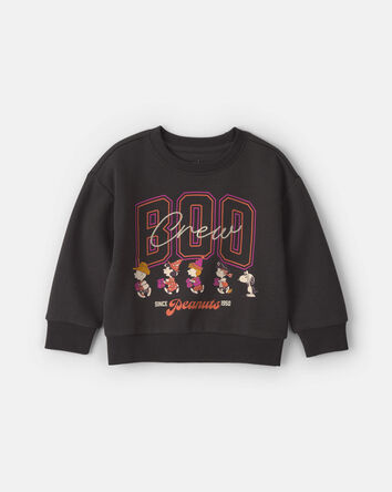 Toddler Boy 'Boo Crew' Peanuts Snoopy Halloween Pullover Sweatshirt - Black, 