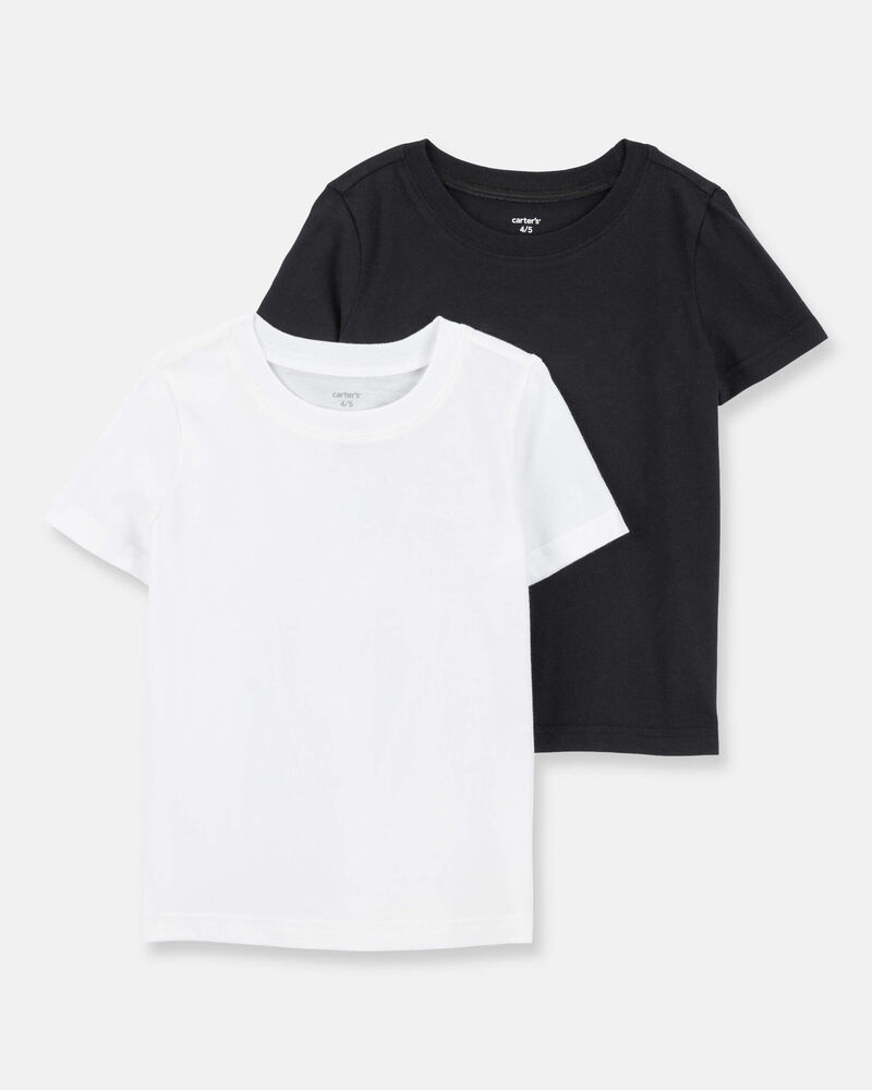 Gar&ccedil;ons - Emballage de 2 t-shirts &agrave; manches courtes - Noir/Blanc, image 1 sur 1 diapositives