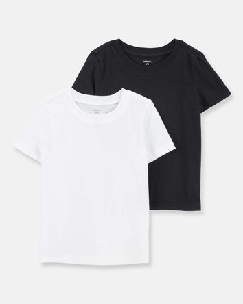 Gar&ccedil;ons - Emballage de 2 t-shirts &agrave; manches courtes - Noir/Blanc, 