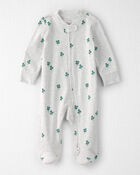 Baby Organic Cotton Sleep & Play Pyjama in Shamrocks, image 1 of 4 slides