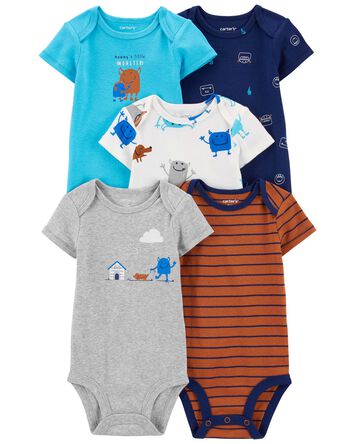 Baby 5-Pack Short-Sleeve Bodysuits, 