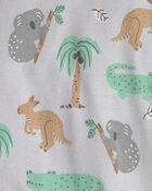 Toddler 2-Piece Organic Cotton Pyjama in Aussie Friends Print, image 3 of 4 slides