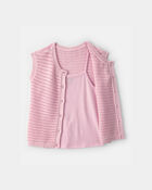 Girls 2-Piece Sweater Top Set - Pink, image 1 of 5 slides