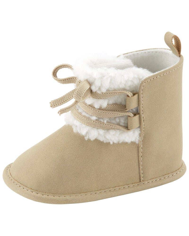Baby Faux Sherpa Baby Shoes, image 6 of 7 slides