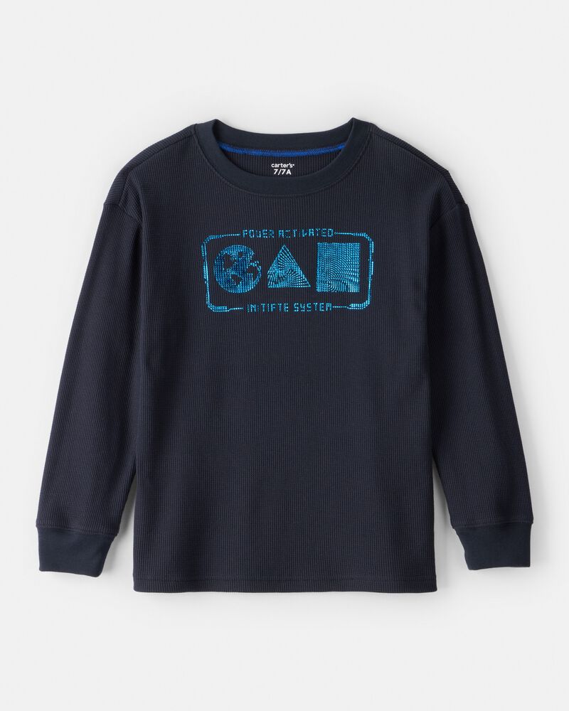Boys Space Long-Sleeve Graphic Tee - Navy, image 1 of 4 slides