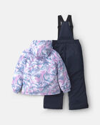 Girls  2 Piece Snowsuit With Chest Pocket- Lavender, image 2 of 13 slides