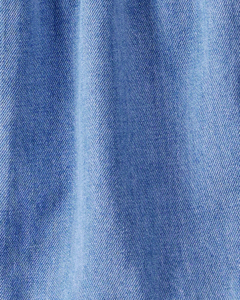 Girls Organic Cotton Chambray Dress, image 4 of 5 slides