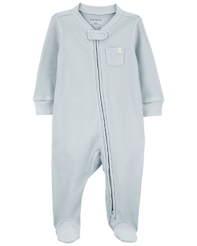 Baby 3-Pack Thermal Textured Sleep & Play Pajamas, image 4 of 7 slides