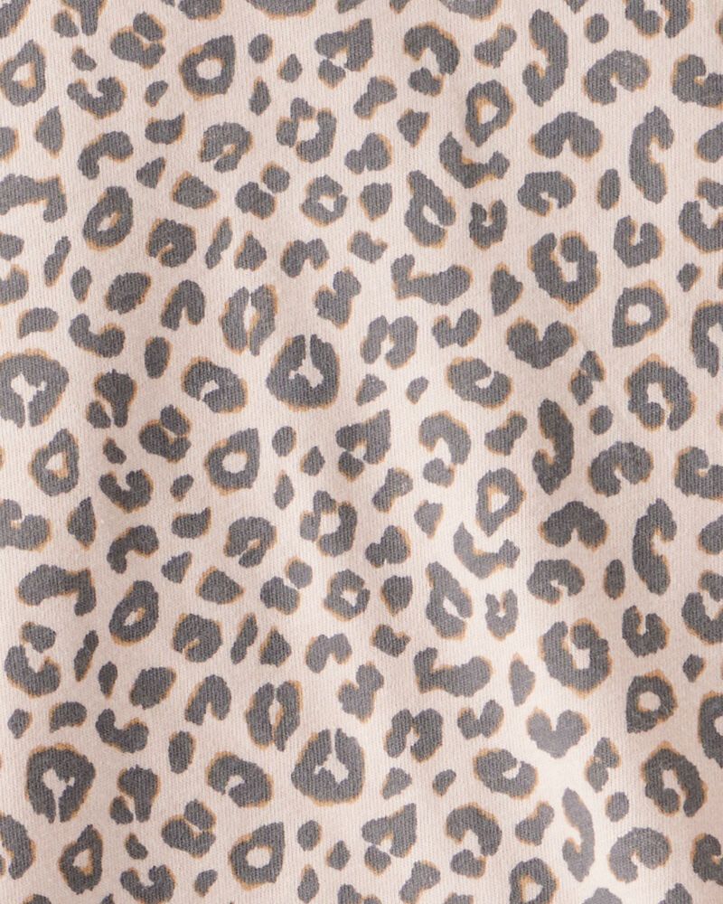 Girls Leopard Print Long-Sleeve Top - Brown, image 2 of 3 slides
