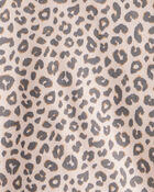 Girls Leopard Print Long-Sleeve Top - Brown, image 2 of 3 slides