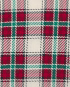 Kids 2-Piece Christmas Plaid 100% Cotton Snug Fit Pyjama Set - Red/Green, image 2 of 3 slides
