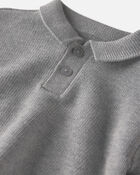 B&eacute;b&eacute; gar&ccedil;on - Chandail polo en tricot de coton biologique, image 2 sur 3 diapositives