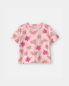 Tout-petit fille - T-shirt &agrave; motif de fleurs tropicales - Rose, image 1 sur 2 diapositives