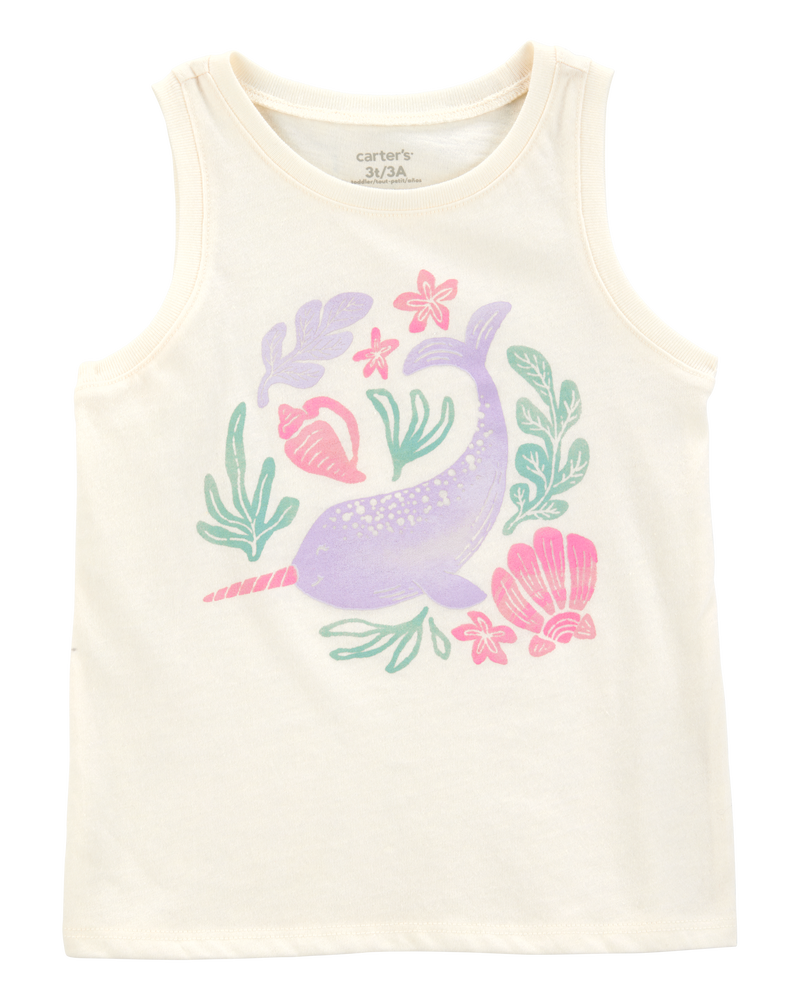 Toddler Narwhal Vintage Muscle Tank, image 1 of 3 slides