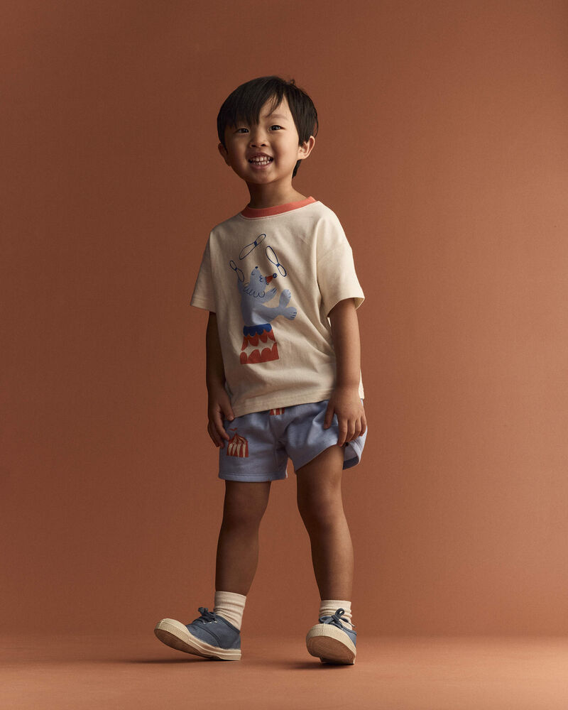 Toddler Juggling Relaxed Graphic Tee - Cream, image 3 of 6 slides