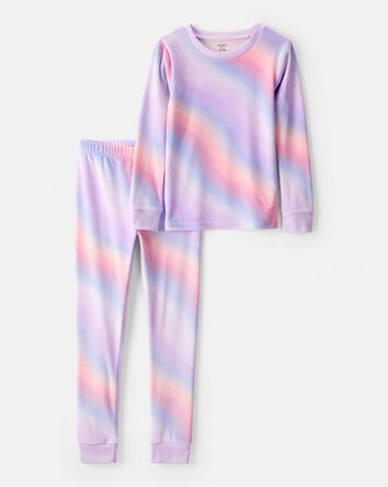 Girls DreamPlush Long-Sleeve Snug Fit 2-Piece Pyjamas - Purple/Ombre, 