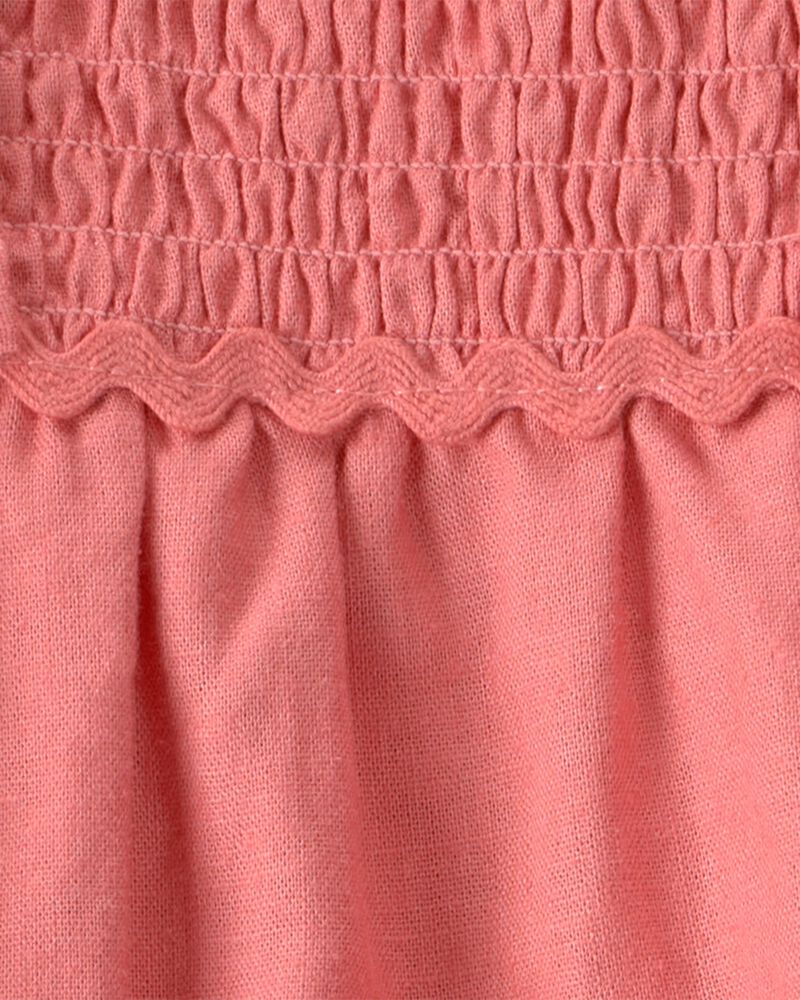 Baby Girl Ruffle Sleeveless Bodysuit Dress - Orange, image 2 of 3 slides