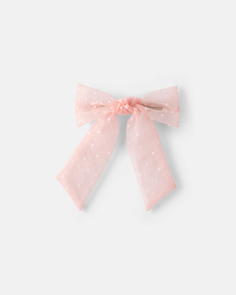 Toddler Girl Polka-Dot Bow Hair Clip - Pink, image 1 of 2 slides