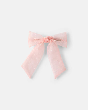 Toddler Girl Polka-Dot Bow Hair Clip - Pink, 