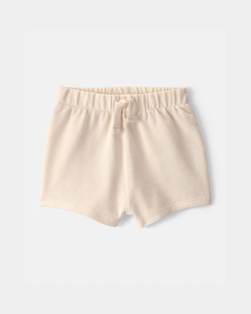 Baby Drawstring Shorts - Ivory, image 1 of 4 slides