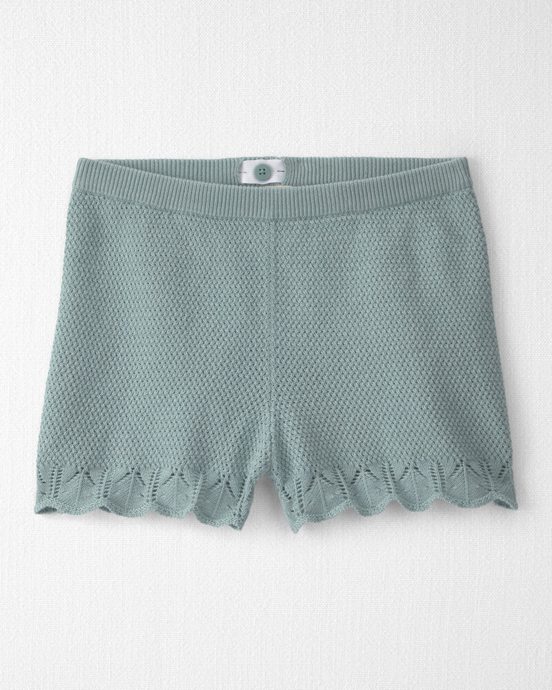 Filles - Ensemble 2 pi&egrave;ces haut et short en tricot de coton biologique, image 3 sur 5 diapositives