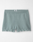 Filles - Ensemble 2 pi&egrave;ces haut et short en tricot de coton biologique, image 3 sur 5 diapositives