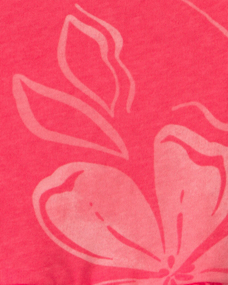 Baby Girl Floral Peplum Tank Top - Coral, image 2 of 3 slides